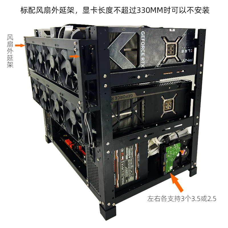 Stackable Open Air GPU Rack 6  - Gpu Mining Rig Frame 8 Gpu ulasan dan harga