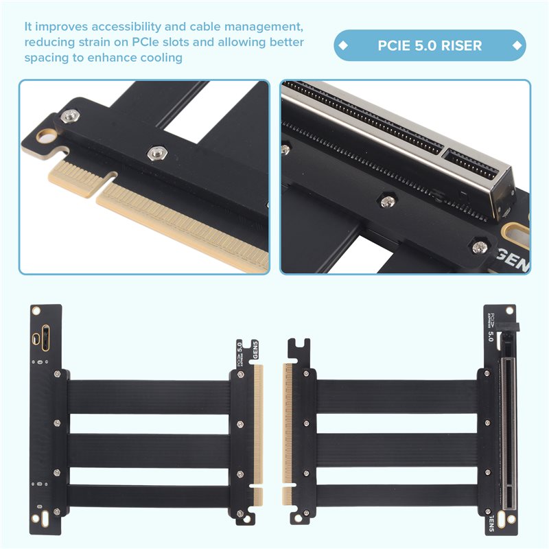 For Pcie 5.0 X16 Riser Cable E - Pcie 5.0 Gpu Riser Cable ulasan dan harga