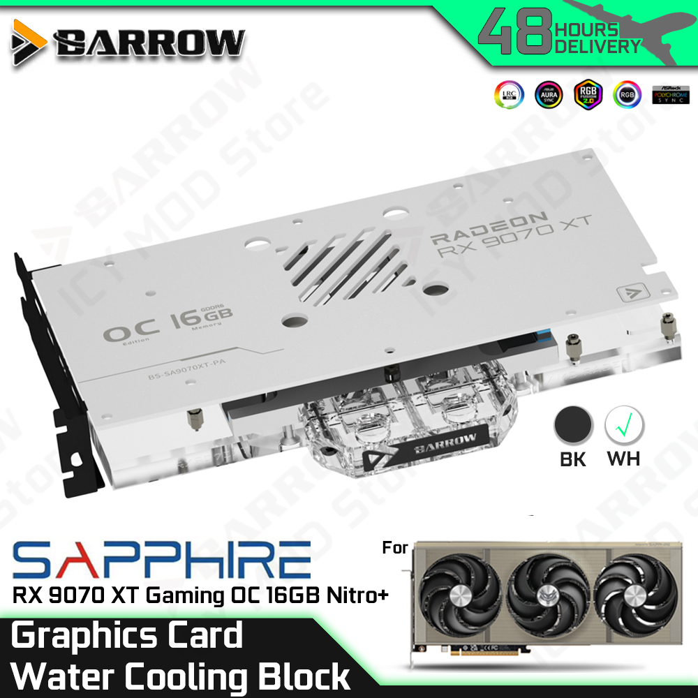 Barrow Graphics Card Water Coo - Rx 9070 16Gb ulasan dan harga