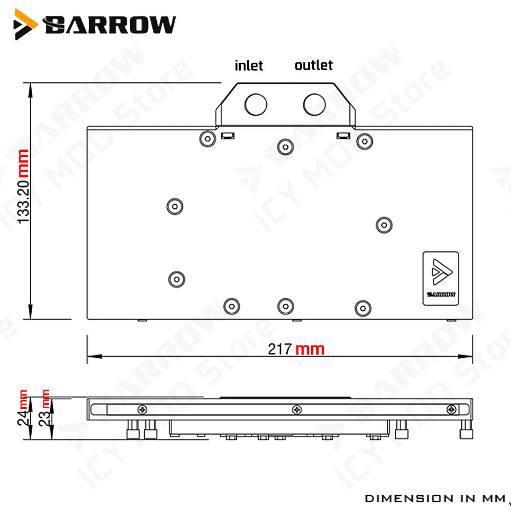 Barrow Graphics Card Water Coo - Rx 9070 16Gb ulasan dan harga