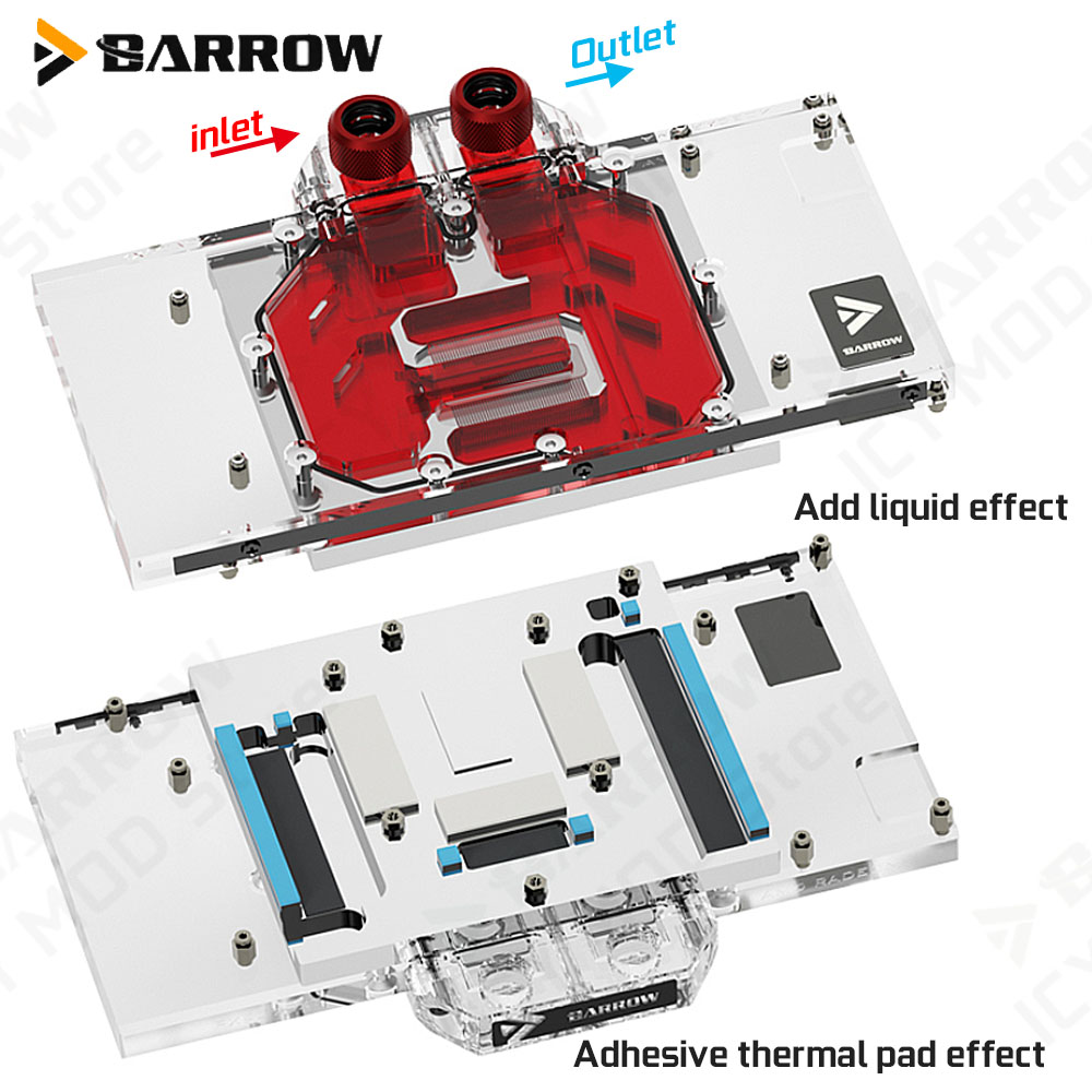 Barrow Graphics Card Water Coo - Rx 9070 16Gb ulasan dan harga
